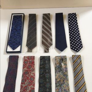 Brand Name Quality Neckties, 5 New, 5 Like New